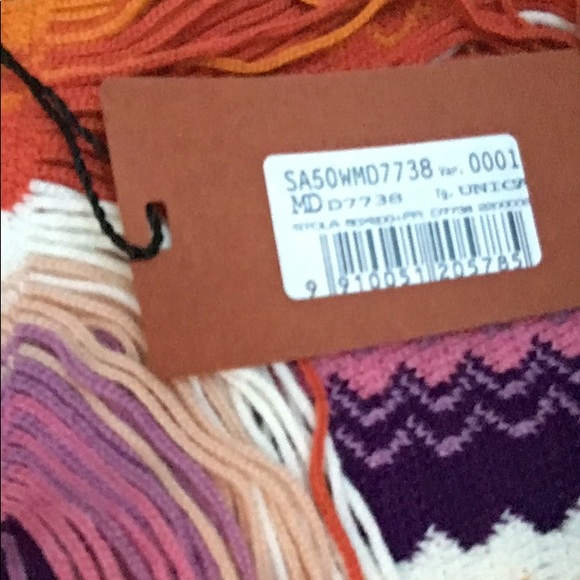 NWT Iconic Missoni Chevron Wool Blend Scarf - Picture 5 of 5
